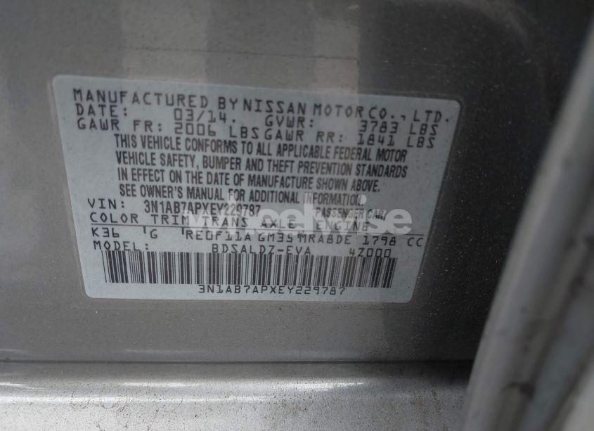 Photo 9 of 2014 Nissan Sentra SV (VIN 3N1AB7APXEY229787)