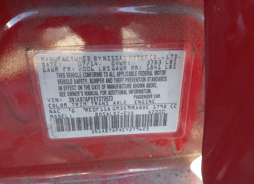 Photo 9 of 2014 Nissan Sentra SV (VIN 3N1AB7APXEY279623)