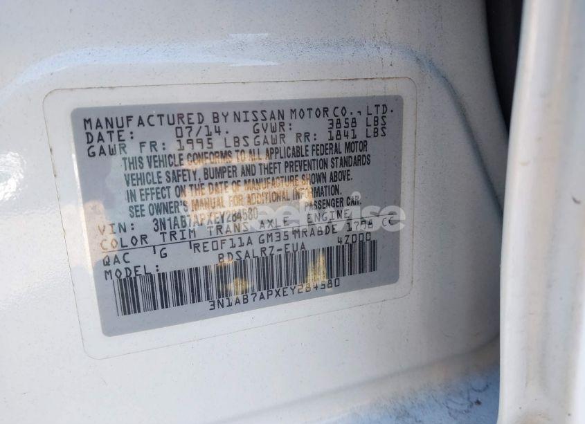 Photo 9 of 2014 Nissan Sentra SR (VIN 3N1AB7APXEY284580)