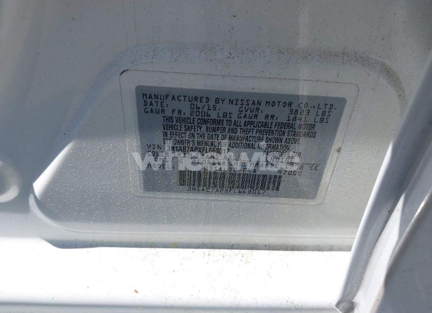 Photo 9 of 2015 Nissan Sentra FE+ S/S/SL/SR/SV (VIN 3N1AB7APXFL668017)
