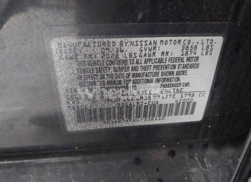 Photo 9 of 2016 Nissan Sentra SR (VIN 3N1AB7APXGY338110)