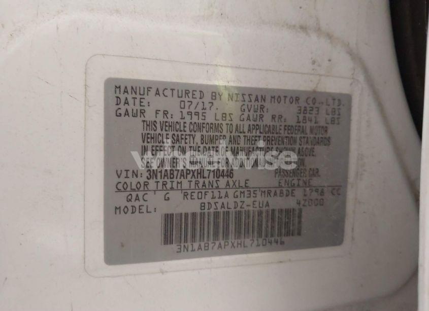 Photo 9 of 2017 Nissan Sentra SV (VIN 3N1AB7APXHL710446)