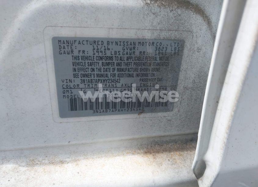 Photo 9 of 2017 Nissan Sentra S (VIN 3N1AB7APXHY234542)