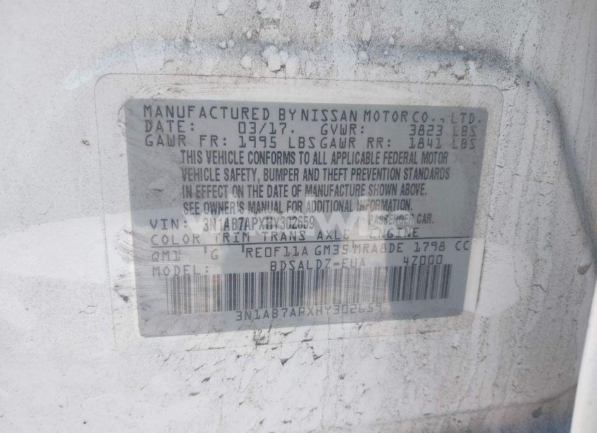 Photo 9 of 2017 Nissan Sentra SV (VIN 3N1AB7APXHY302659)