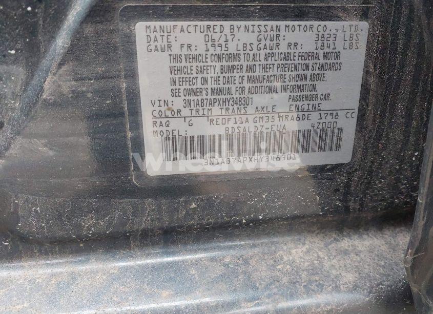 Photo 9 of 2017 Nissan Sentra SV (VIN 3N1AB7APXHY348301)