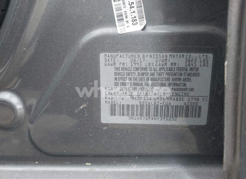 Photo 9 of 2017 Nissan Sentra S (VIN 3N1AB7APXHY395232)