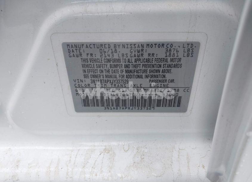 Photo 9 of 2018 Nissan Sentra S (VIN 3N1AB7APXJY337529)