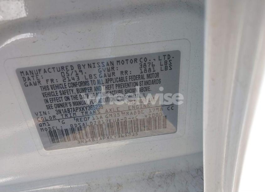 Photo 9 of 2019 Nissan Sentra SV (VIN 3N1AB7APXKY365235)