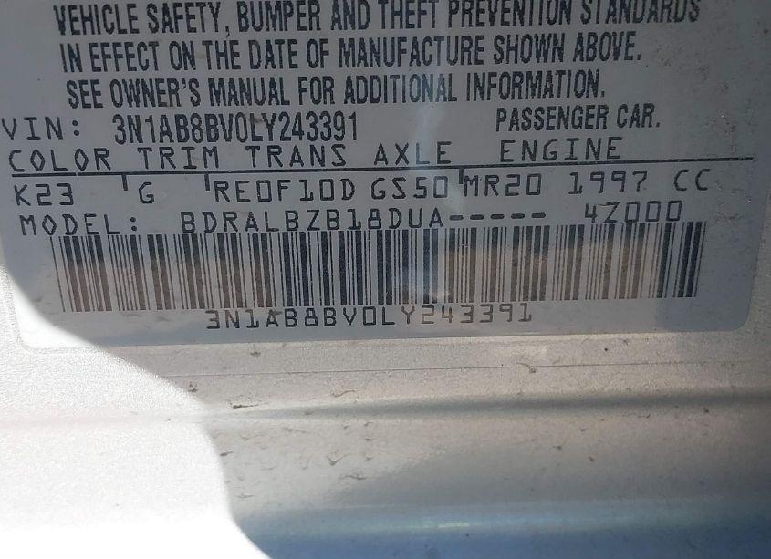 Photo 9 of 2020 Nissan Sentra S XTRONIC CVT (VIN 3N1AB8BV0LY243391)