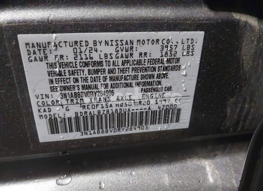 Photo 9 of 2024 Nissan Sentra S XTRONIC CVT (VIN 3N1AB8BV0RY284905)