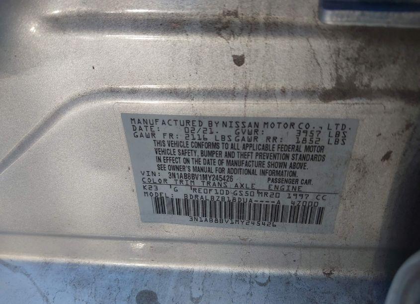 Photo 9 of 2021 Nissan Sentra S XTRONIC CVT (VIN 3N1AB8BV1MY245426)