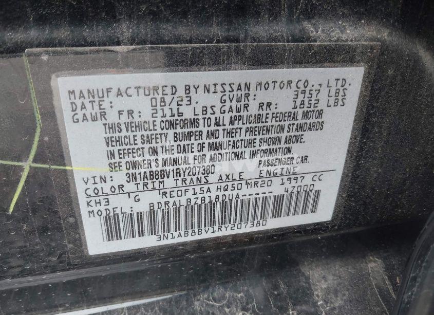 Photo 9 of 2024 Nissan Sentra S XTRONIC CVT (VIN 3N1AB8BV1RY207380)