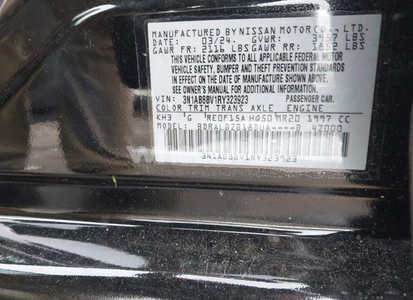 Photo 9 of 2024 Nissan Sentra S XTRONIC CVT (VIN 3N1AB8BV1RY323923)