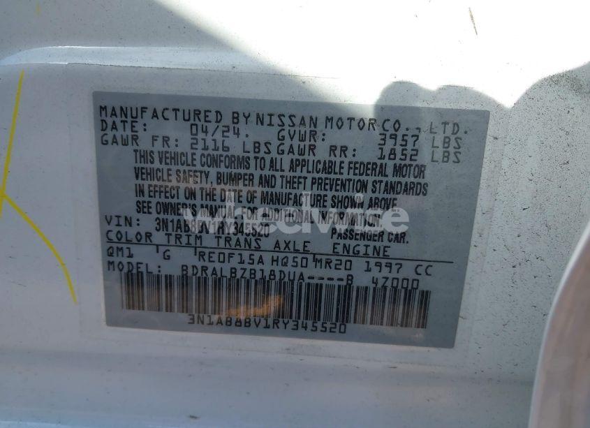 Photo 9 of 2024 Nissan Sentra S XTRONIC CVT (VIN 3N1AB8BV1RY345520)