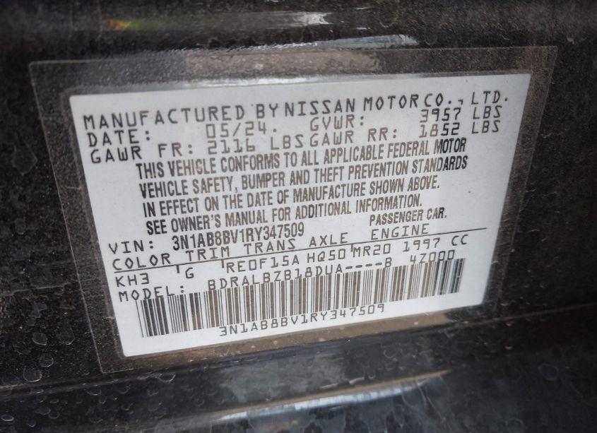 Photo 9 of 2024 Nissan Sentra S XTRONIC CVT (VIN 3N1AB8BV1RY347509)
