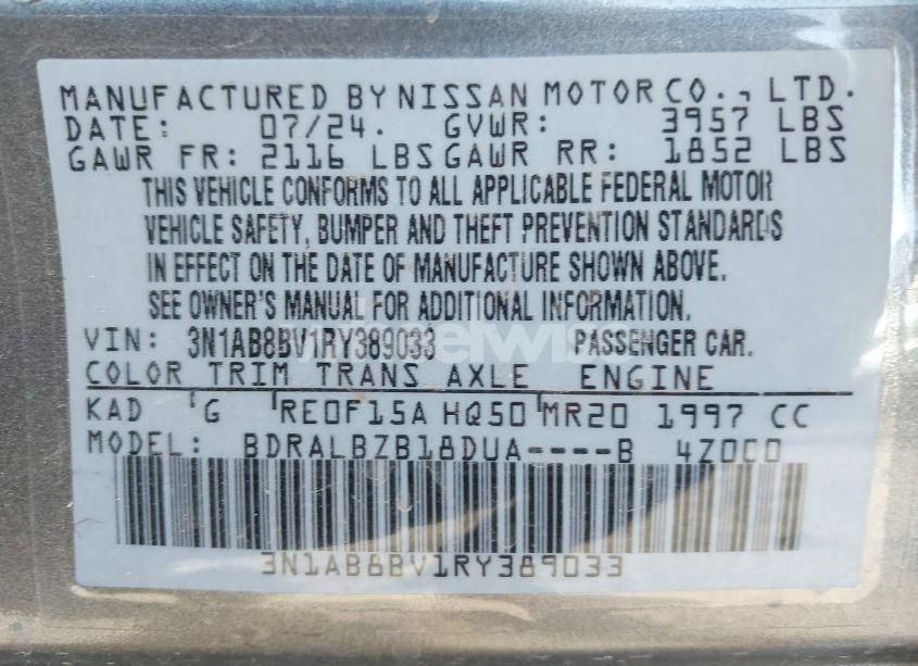 Photo 9 of 2024 Nissan Sentra S XTRONIC CVT (VIN 3N1AB8BV1RY389033)