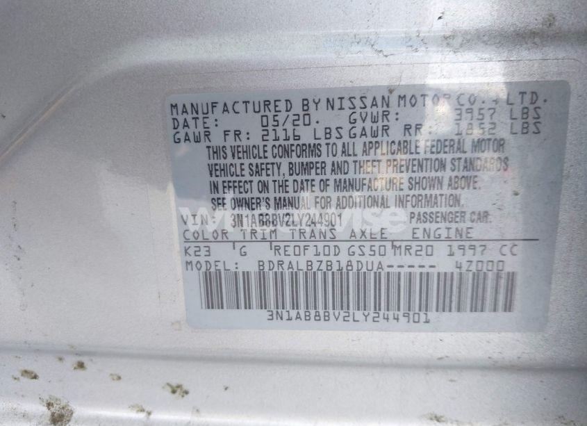 Photo 9 of 2020 Nissan Sentra S (VIN 3N1AB8BV2LY244901)