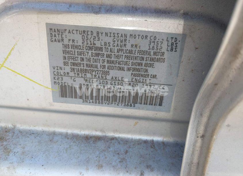 Photo 9 of 2023 Nissan Sentra S XTRONIC CVT (VIN 3N1AB8BV2PY273885)