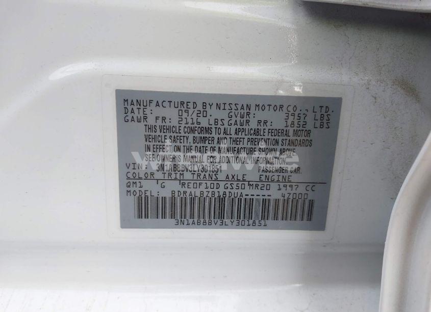 Photo 9 of 2020 Nissan Sentra S XTRONIC CVT (VIN 3N1AB8BV3LY301851)