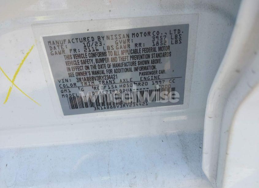 Photo 9 of 2024 Nissan Sentra S XTRONIC CVT (VIN 3N1AB8BV3RY234421)