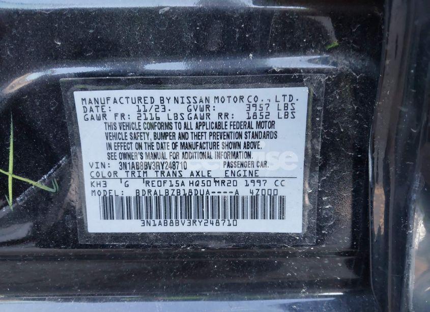 Photo 9 of 2024 Nissan Sentra S XTRONIC CVT (VIN 3N1AB8BV3RY248710)