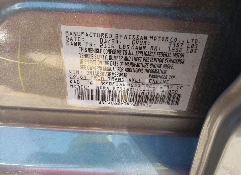 Photo 9 of 2024 Nissan Sentra S XTRONIC CVT (VIN 3N1AB8BV3RY289418)