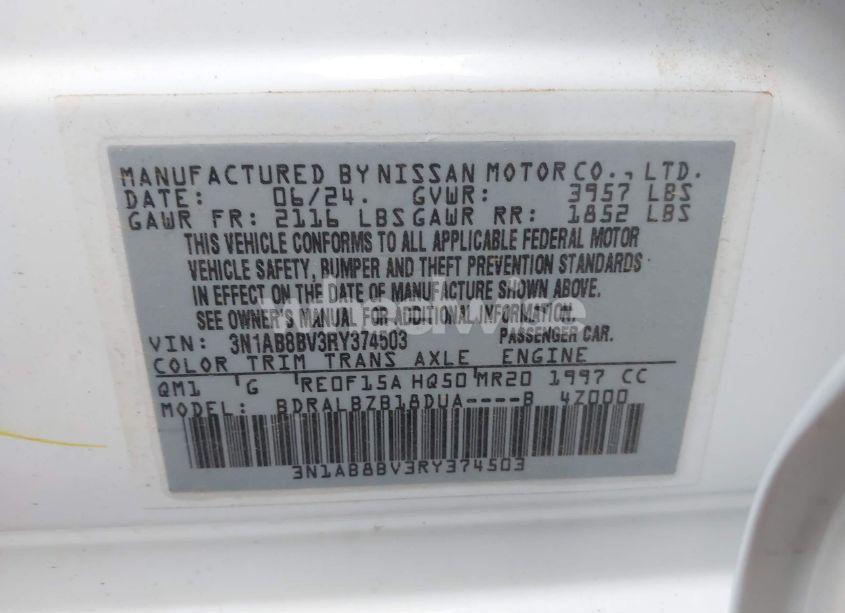 Photo 8 of 2024 Nissan Sentra S XTRONIC CVT (VIN 3N1AB8BV3RY374503)