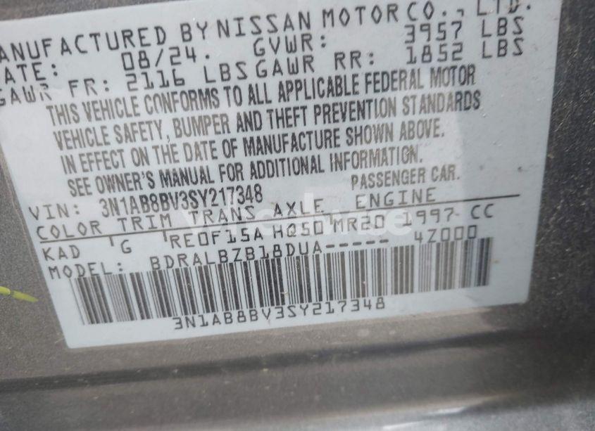 Photo 9 of 2025 Nissan Sentra S (VIN 3N1AB8BV3SY217348)