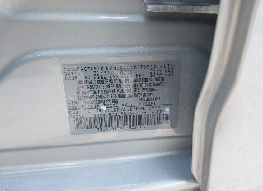 Photo 9 of 2020 Nissan Sentra S XTRONIC CVT (VIN 3N1AB8BV4LY216081)