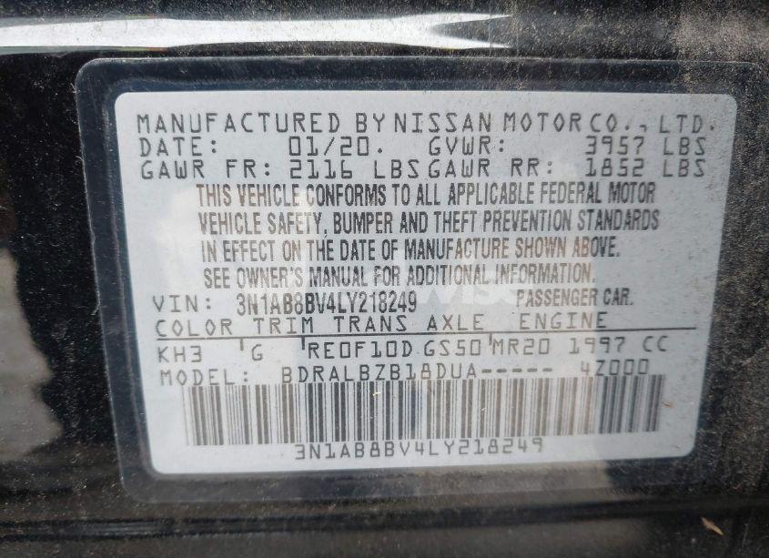 Photo 9 of 2020 Nissan Sentra S XTRONIC CVT (VIN 3N1AB8BV4LY218249)