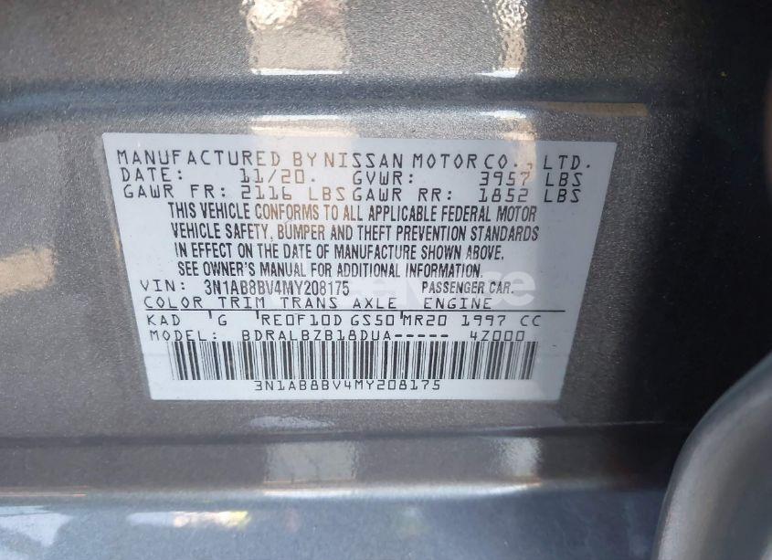 Photo 9 of 2021 Nissan Sentra S XTRONIC CVT (VIN 3N1AB8BV4MY208175)