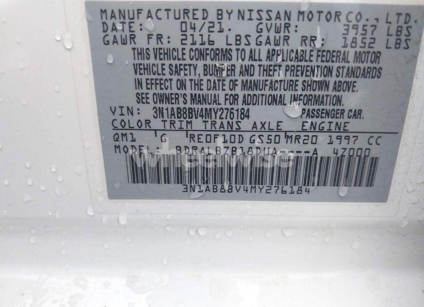 Photo 9 of 2021 Nissan Sentra S XTRONIC CVT (VIN 3N1AB8BV4MY276184)