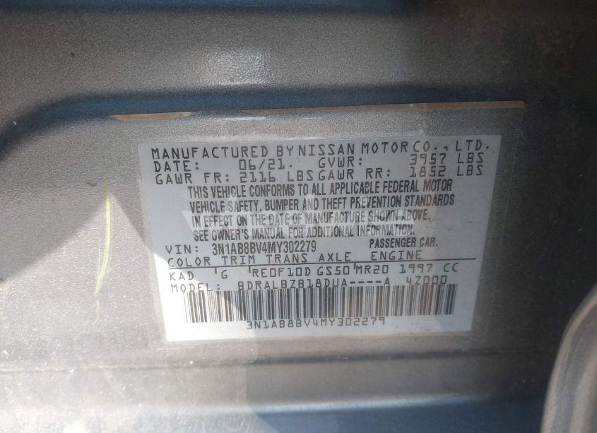 Photo 9 of 2021 Nissan Sentra S XTRONIC CVT (VIN 3N1AB8BV4MY302279)