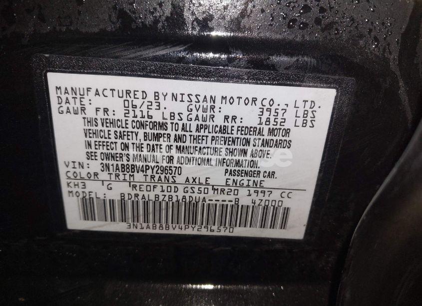 Photo 9 of 2023 Nissan Sentra S XTRONIC CVT (VIN 3N1AB8BV4PY296570)