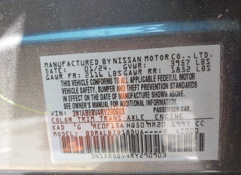 Photo 9 of 2024 Nissan Sentra S XTRONIC CVT (VIN 3N1AB8BV4RY290903)