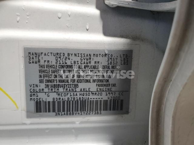 2025 NISSAN SENTRA S (VIN 3N1AB8BV4SY227385) main photo
