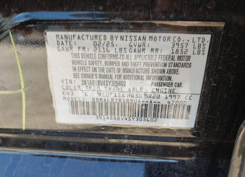 Photo 9 of 2025 Nissan Sentra S (VIN 3N1AB8BV4SY305602)
