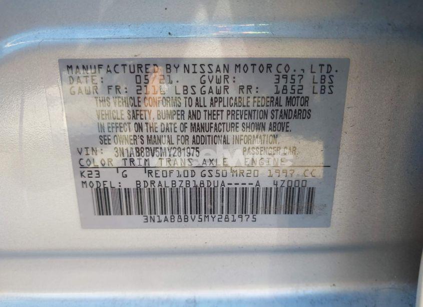 Photo 9 of 2021 Nissan Sentra S XTRONIC CVT (VIN 3N1AB8BV5MY281975)