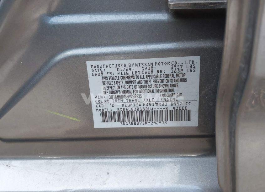 Photo 9 of 2024 Nissan Sentra S XTRONIC CVT (VIN 3N1AB8BV5RY292935)