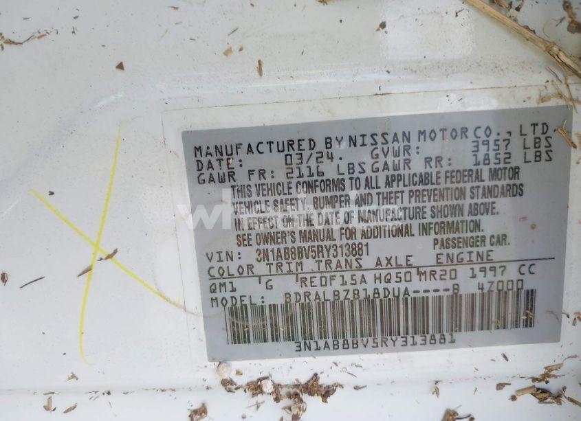 Photo 9 of 2024 Nissan Sentra S XTRONIC CVT (VIN 3N1AB8BV5RY313881)