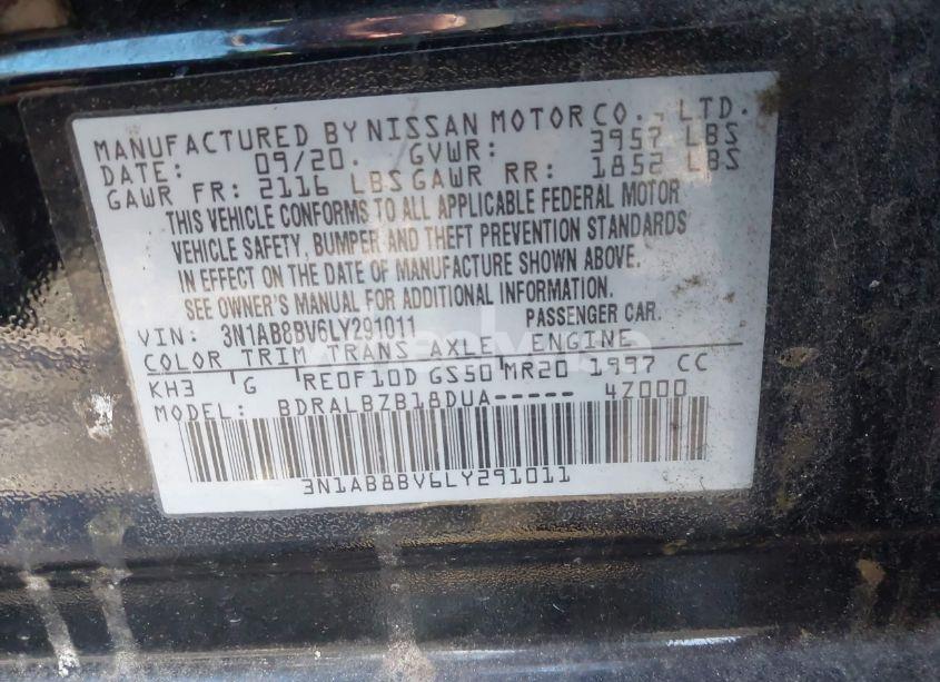 Photo 9 of 2020 Nissan Sentra S XTRONIC CVT (VIN 3N1AB8BV6LY291011)