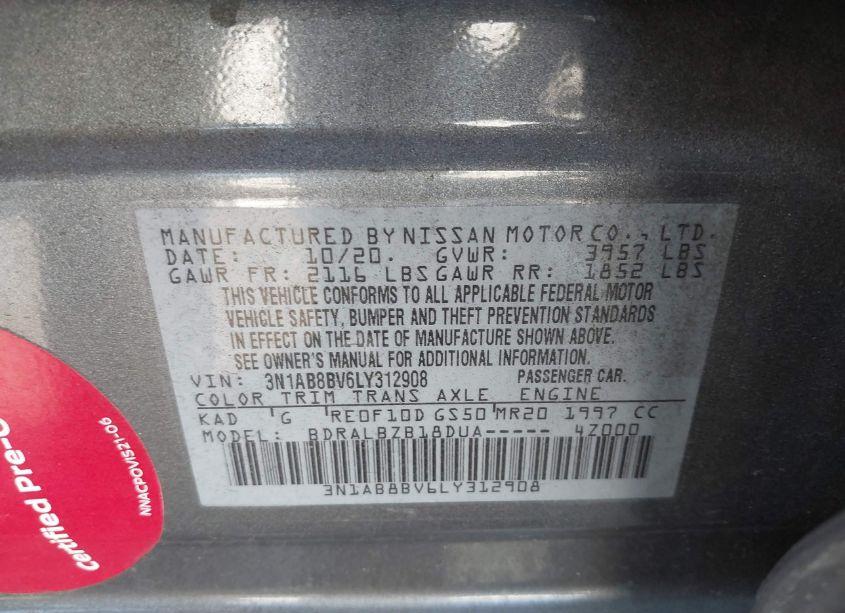 Photo 9 of 2020 Nissan Sentra S XTRONIC CVT (VIN 3N1AB8BV6LY312908)