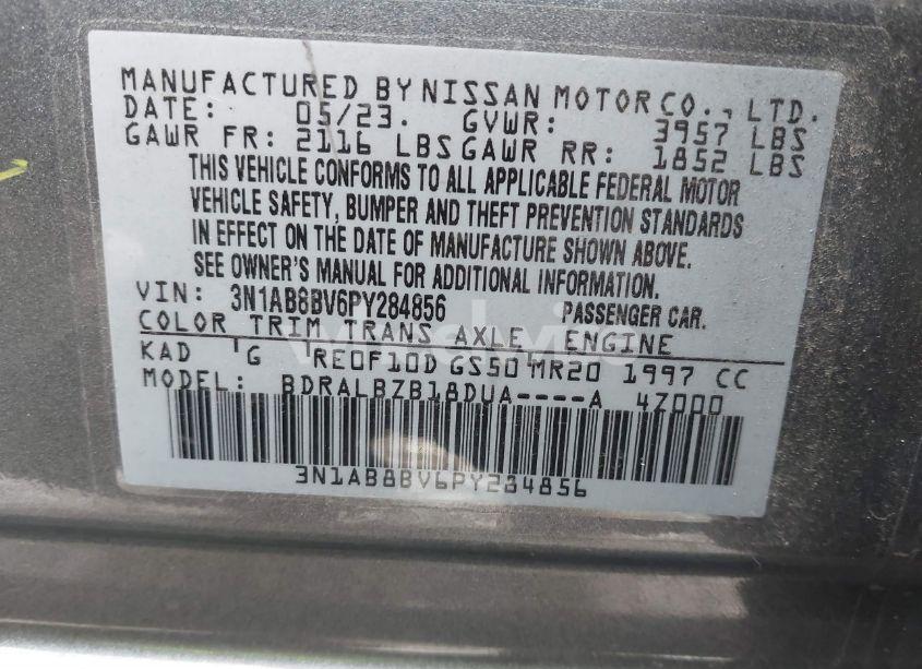 Photo 9 of 2023 Nissan Sentra S XTRONIC CVT (VIN 3N1AB8BV6PY284856)