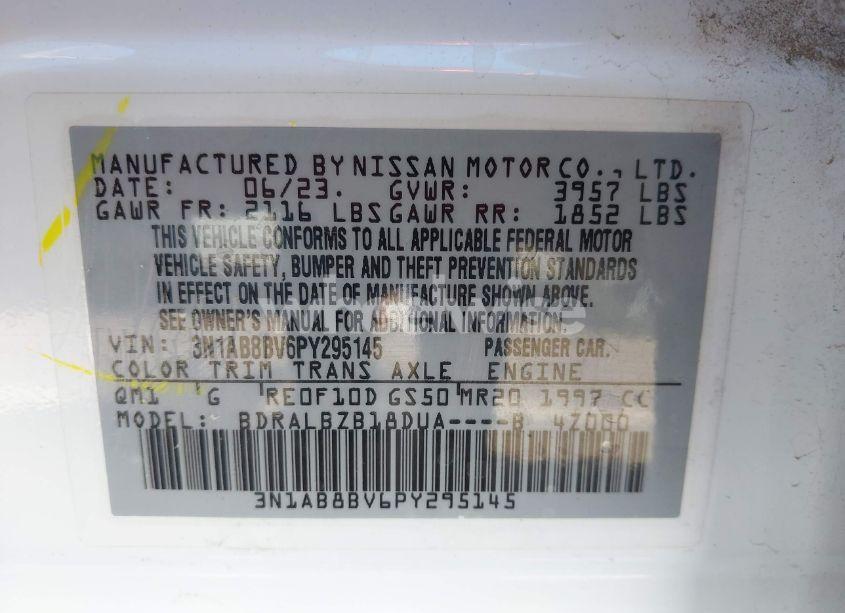 Photo 9 of 2023 Nissan Sentra S XTRONIC CVT (VIN 3N1AB8BV6PY295145)