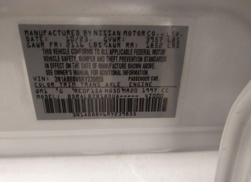 Photo 9 of 2024 Nissan Sentra S XTRONIC CVT (VIN 3N1AB8BV6RY239855)