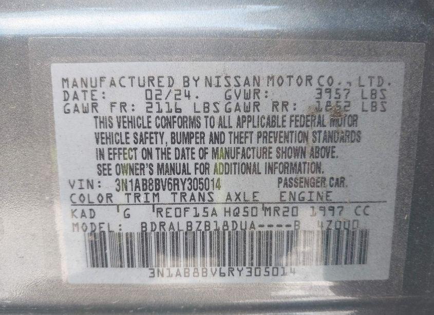 Photo 9 of 2024 Nissan Sentra S XTRONIC CVT (VIN 3N1AB8BV6RY305014)