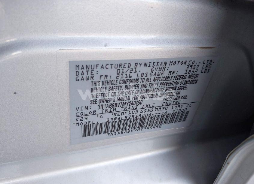 Photo 9 of 2021 Nissan Sentra S XTRONIC CVT (VIN 3N1AB8BV7MY240490)