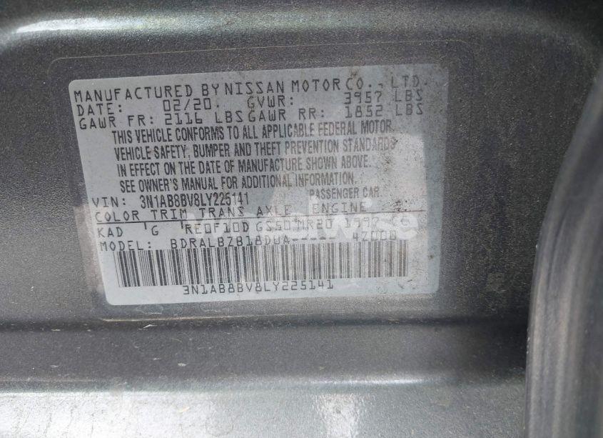 Photo 9 of 2020 Nissan Sentra S XTRONIC CVT (VIN 3N1AB8BV8LY225141)