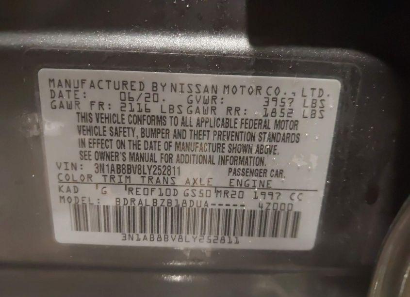 Photo 9 of 2020 Nissan Sentra S XTRONIC CVT (VIN 3N1AB8BV8LY252811)