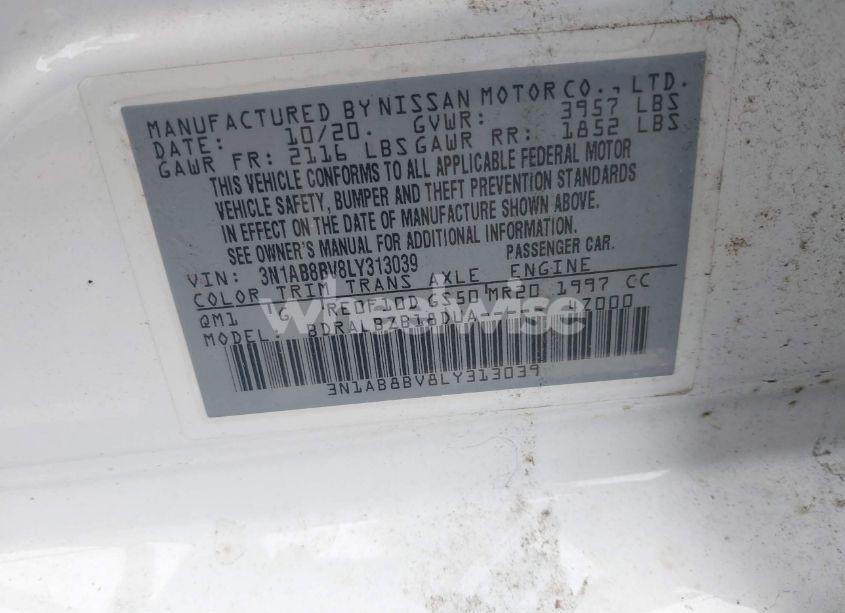 Photo 9 of 2020 Nissan Sentra S XTRONIC CVT (VIN 3N1AB8BV8LY313039)